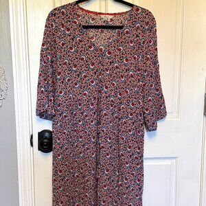 Boden  Crepe Dress with Draw String Waist